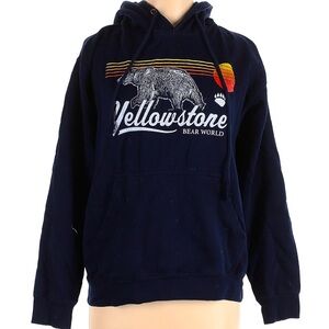 navy blue yellowstone bear world sweater